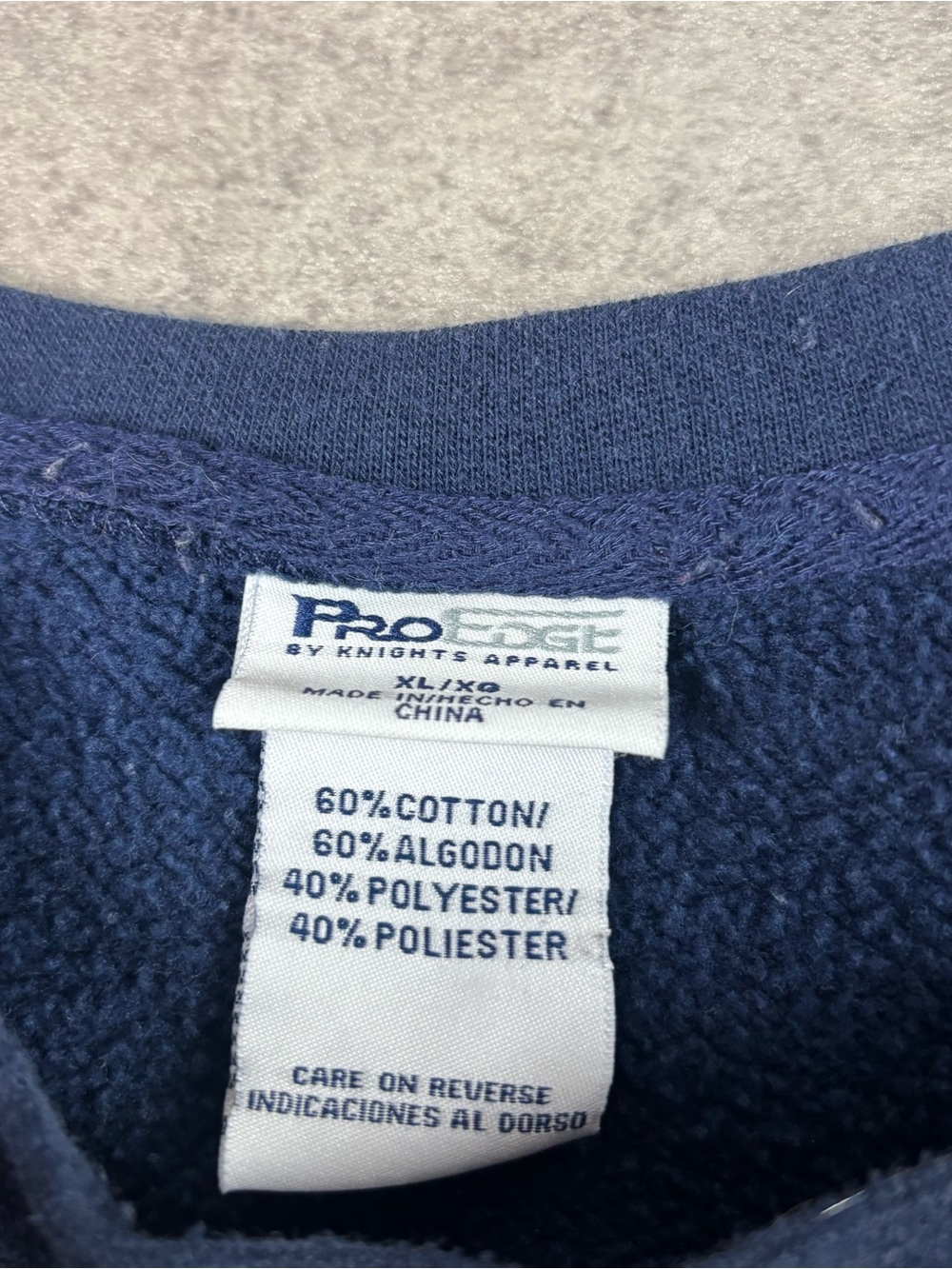 Y2k navy Michigan wolverine’s u of m spell out pro edge crewneck - Picture 2 of 4